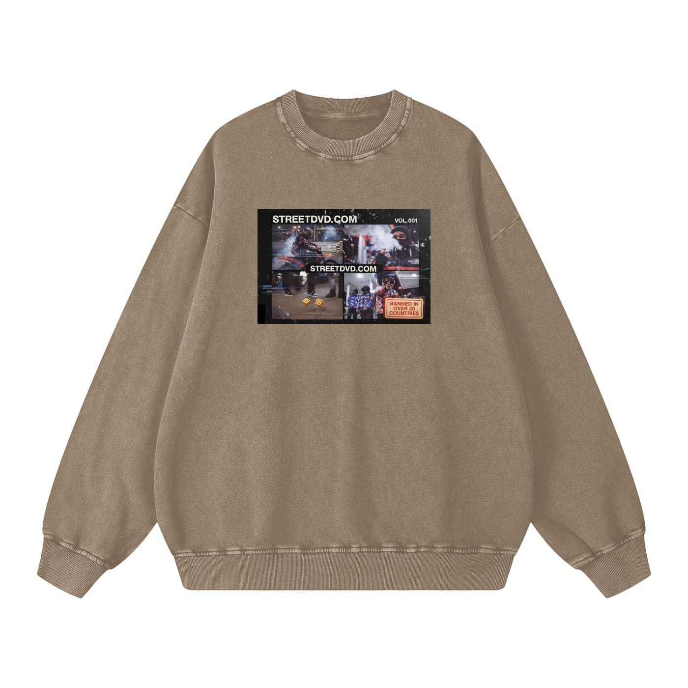 StreetDVD Snow-Washed Crewneck